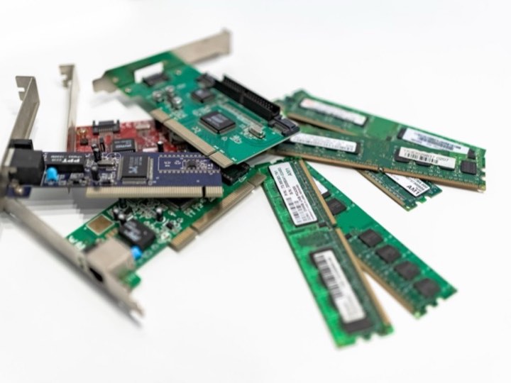 Computer RAM sticks and expansion cards